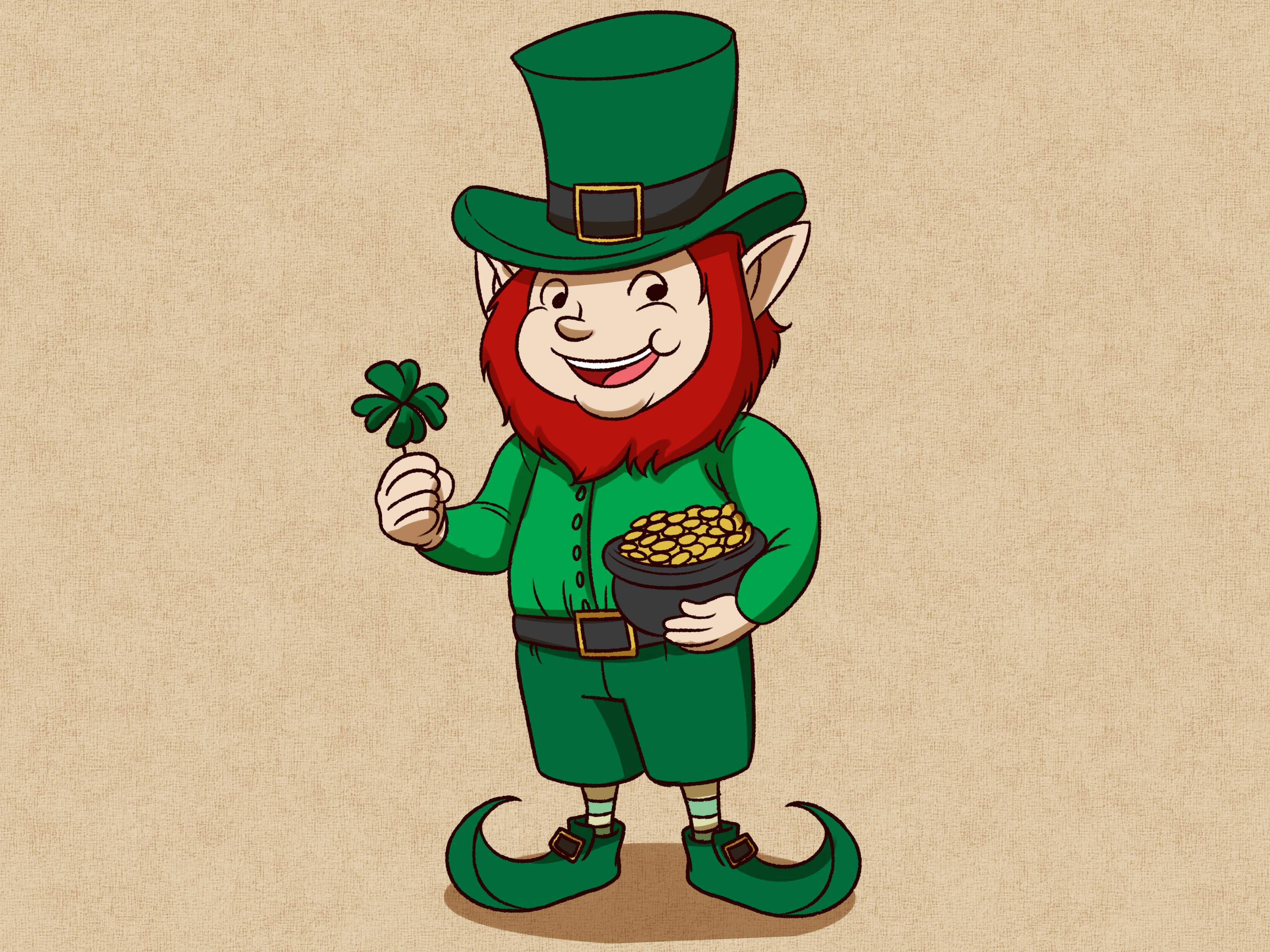 Image Titled Draw A Leprechaun Step - Como Dibujar Un Duende - HD Wallpaper 