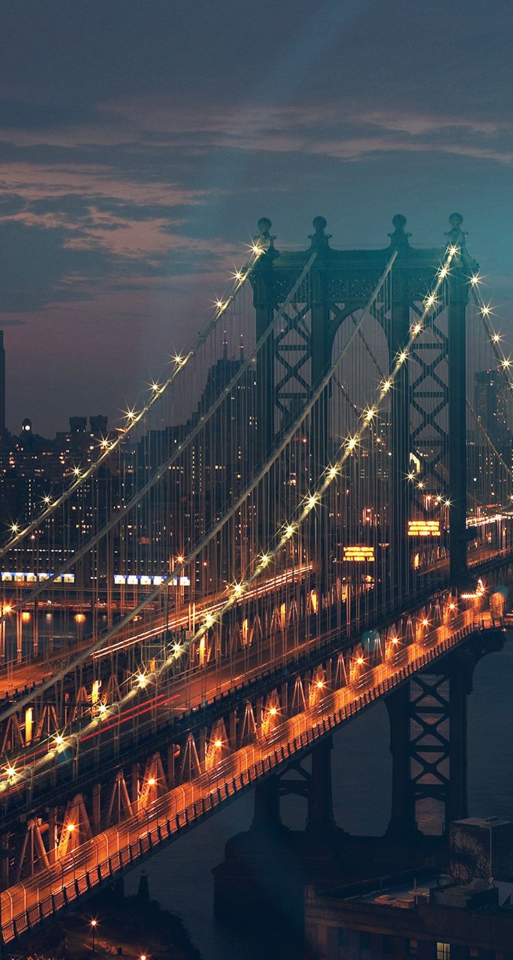 City Wallpaper Iphone 8 Plus - Brooklyn Bridge Iphone 7 - HD Wallpaper 