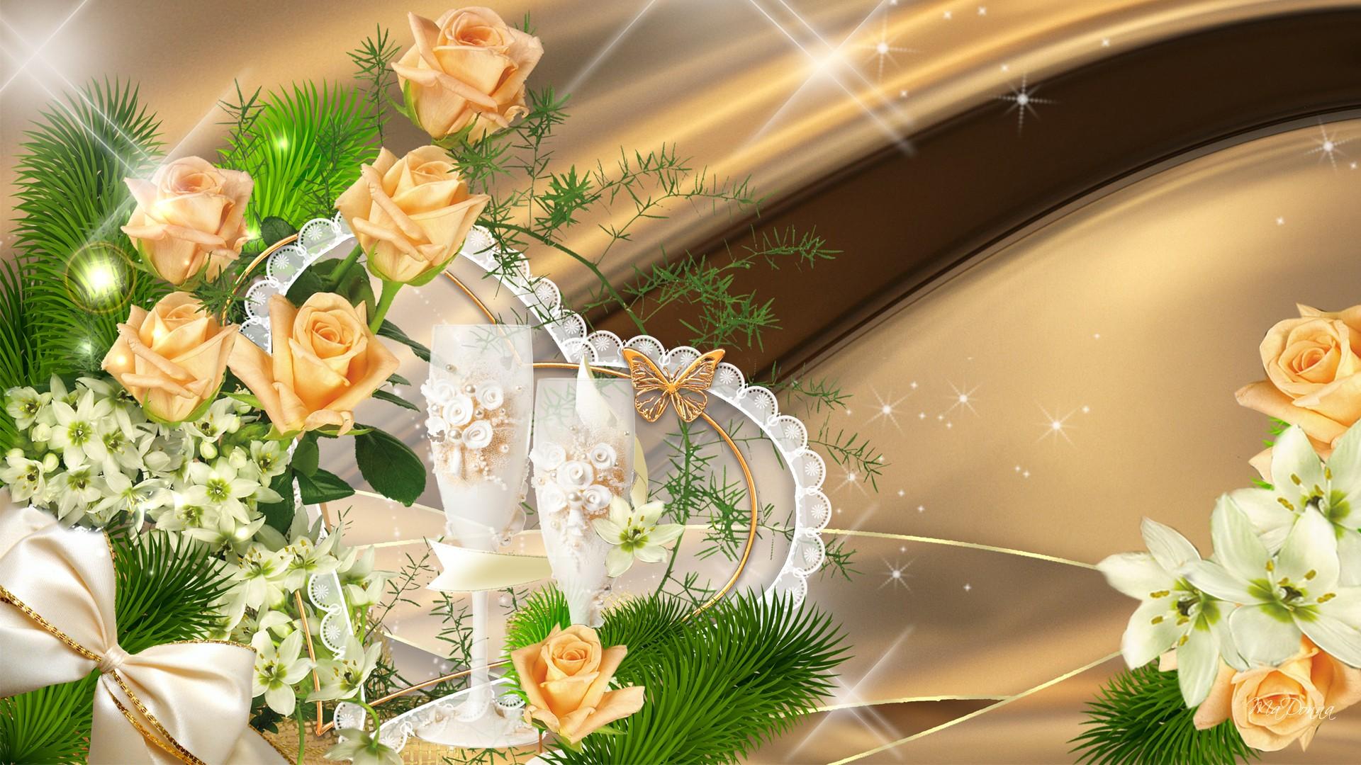 Rose Gold Flowers Hd - HD Wallpaper 