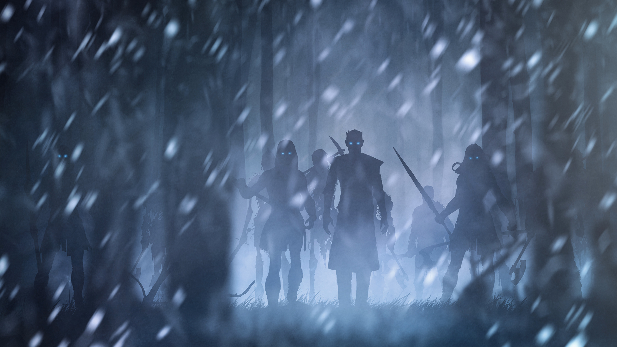 Game Of Thrones White Walkers Art - HD Wallpaper 