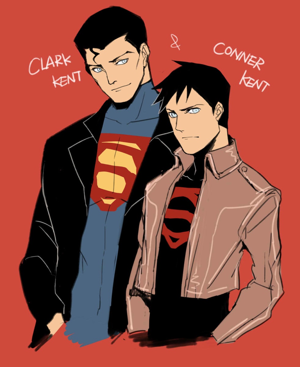 Superman And Superboy - Young Justice Superboy Art - HD Wallpaper 