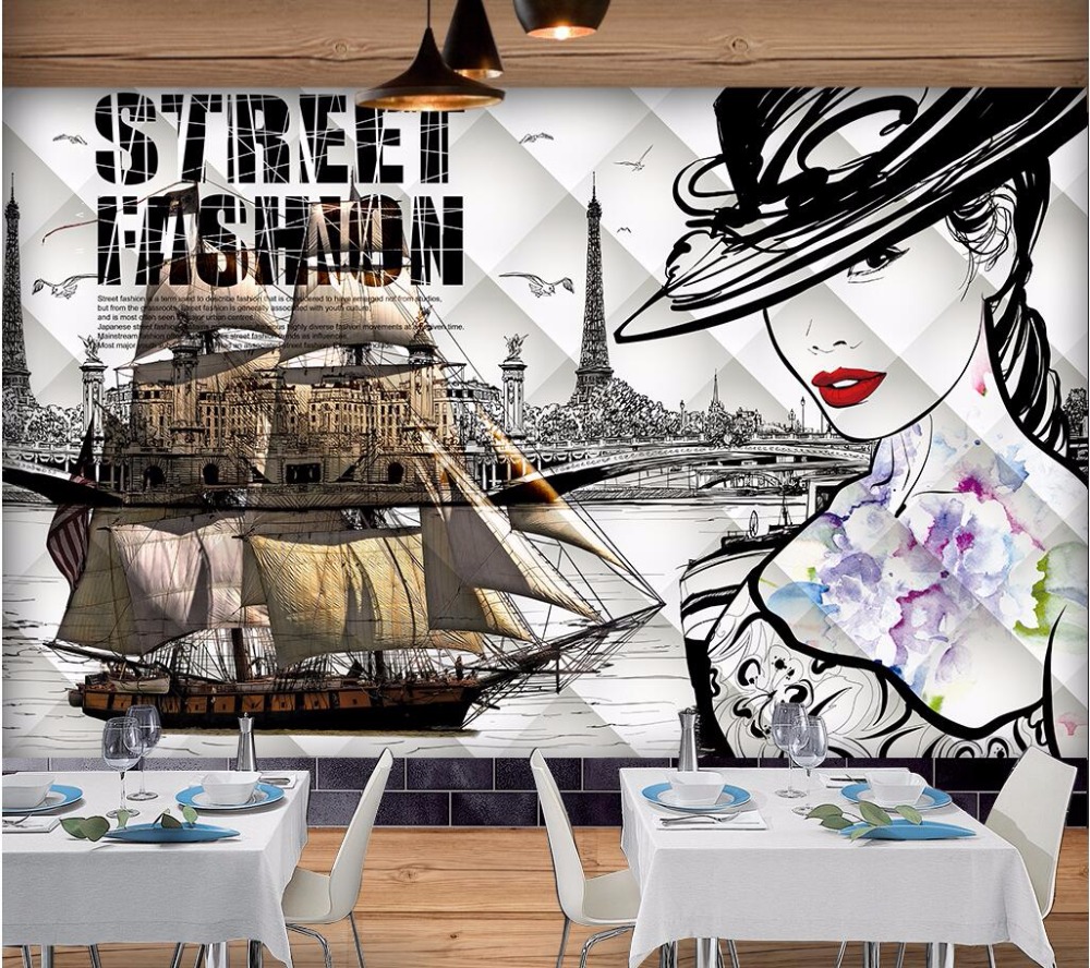 Personalizado Mural 3d Wallpaper El Velero Belleza - Paris Capitale - HD Wallpaper 