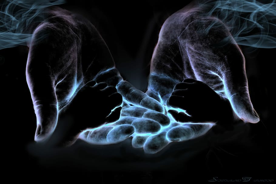 Hand, Light, Fantasy, Medical X-ray, Human Body Part, - Hand In Hand Fantasy - HD Wallpaper 