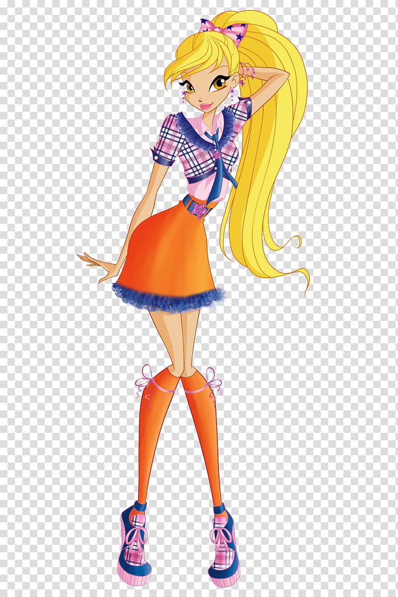Stella S Uniform, Female Cartoon Character Transparent - HD Wallpaper 
