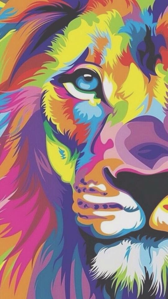 Rainbow Lion Wallpaper Hd - HD Wallpaper 
