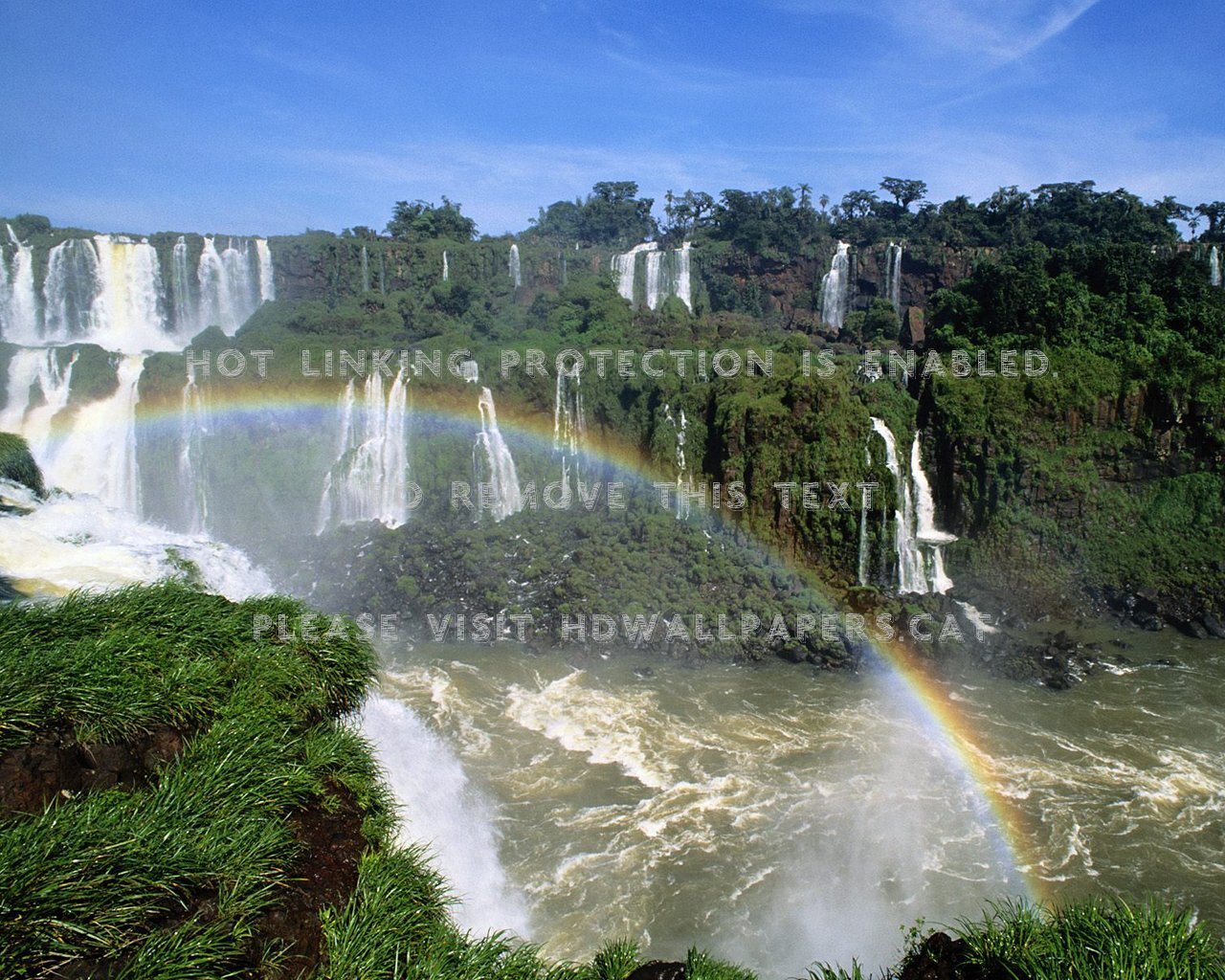 Arco-iris Colorido Chuva Sol Natureza - Iguazu Falls - HD Wallpaper 
