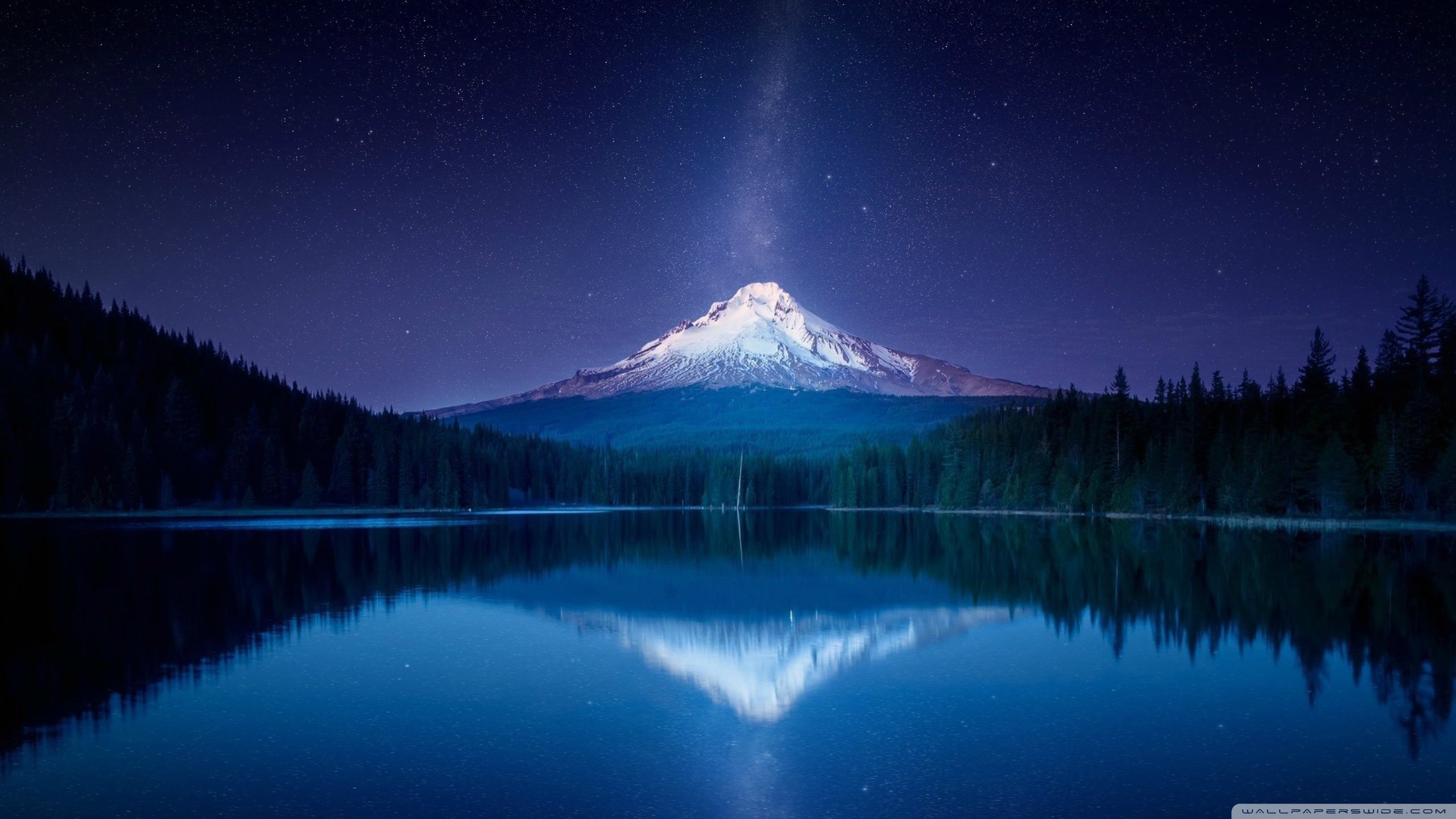 Trillium Lake Milky Way - HD Wallpaper 