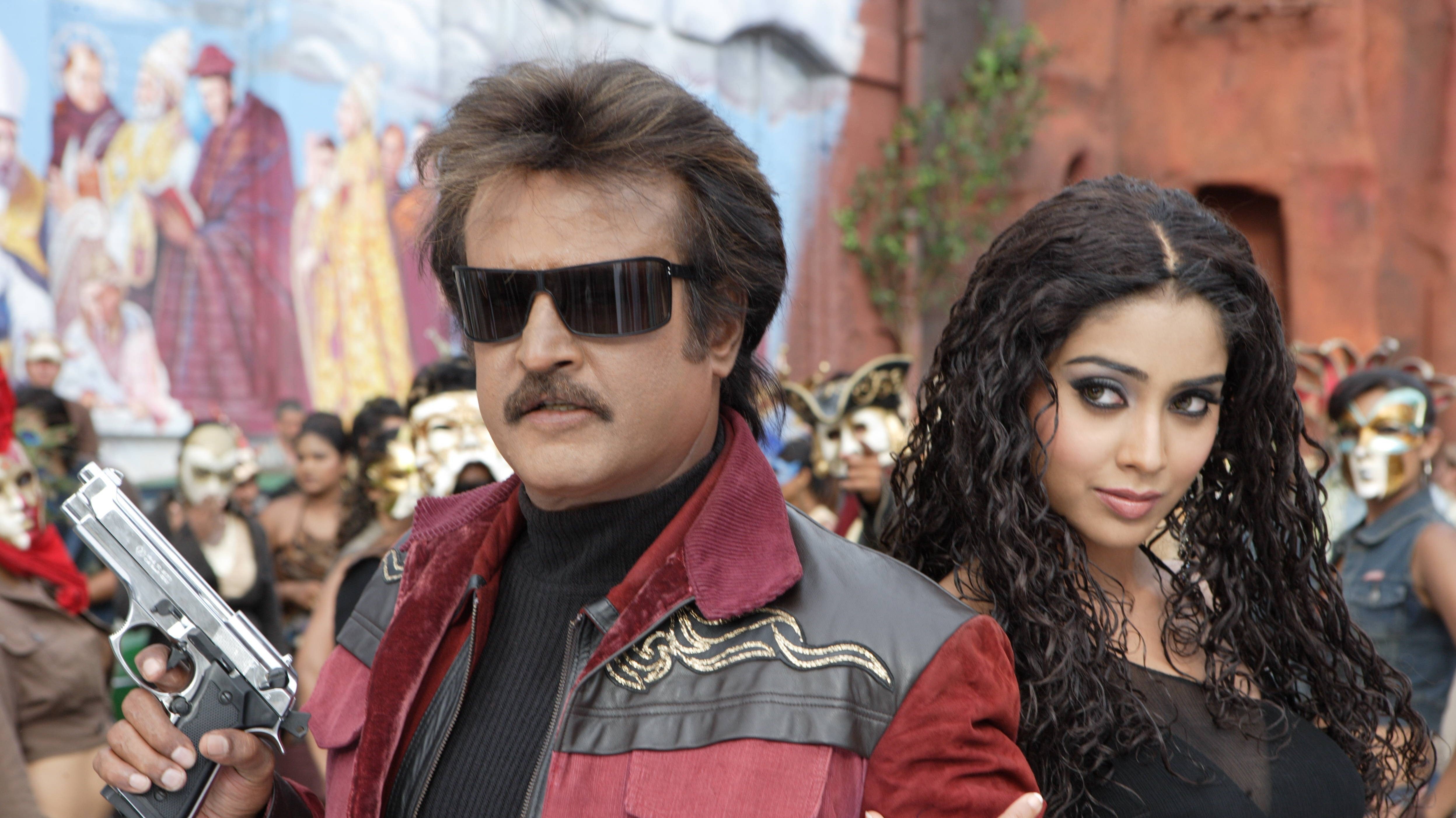 Big Superstar Rajnikanth In Sivaji The Boss Movie Photos - Sivaji The Boss - HD Wallpaper 