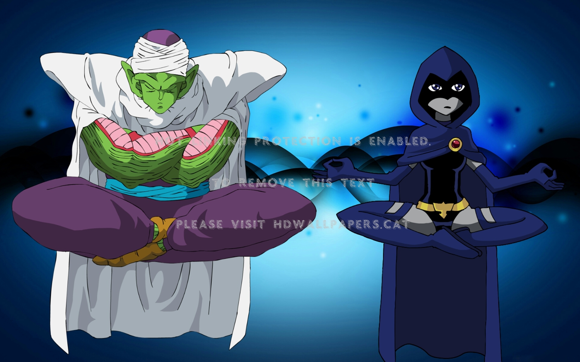 Awkward Meditation Teen Titans Raven Dragon - Teen Titans Dragon Ball Z - HD Wallpaper 