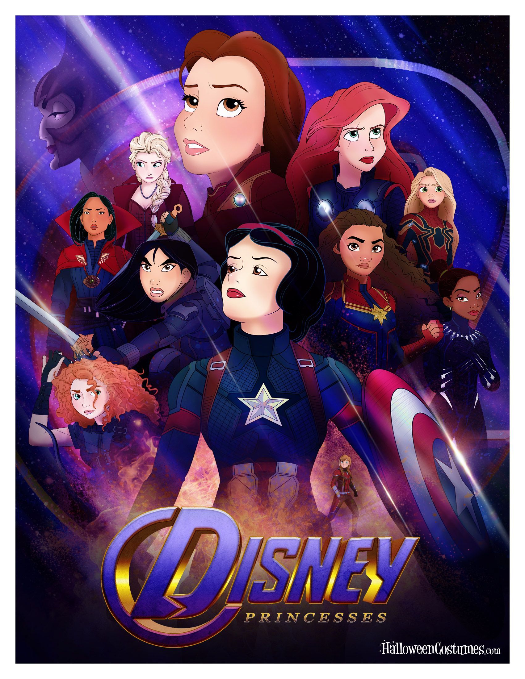 Disney Princess Avengers - HD Wallpaper 