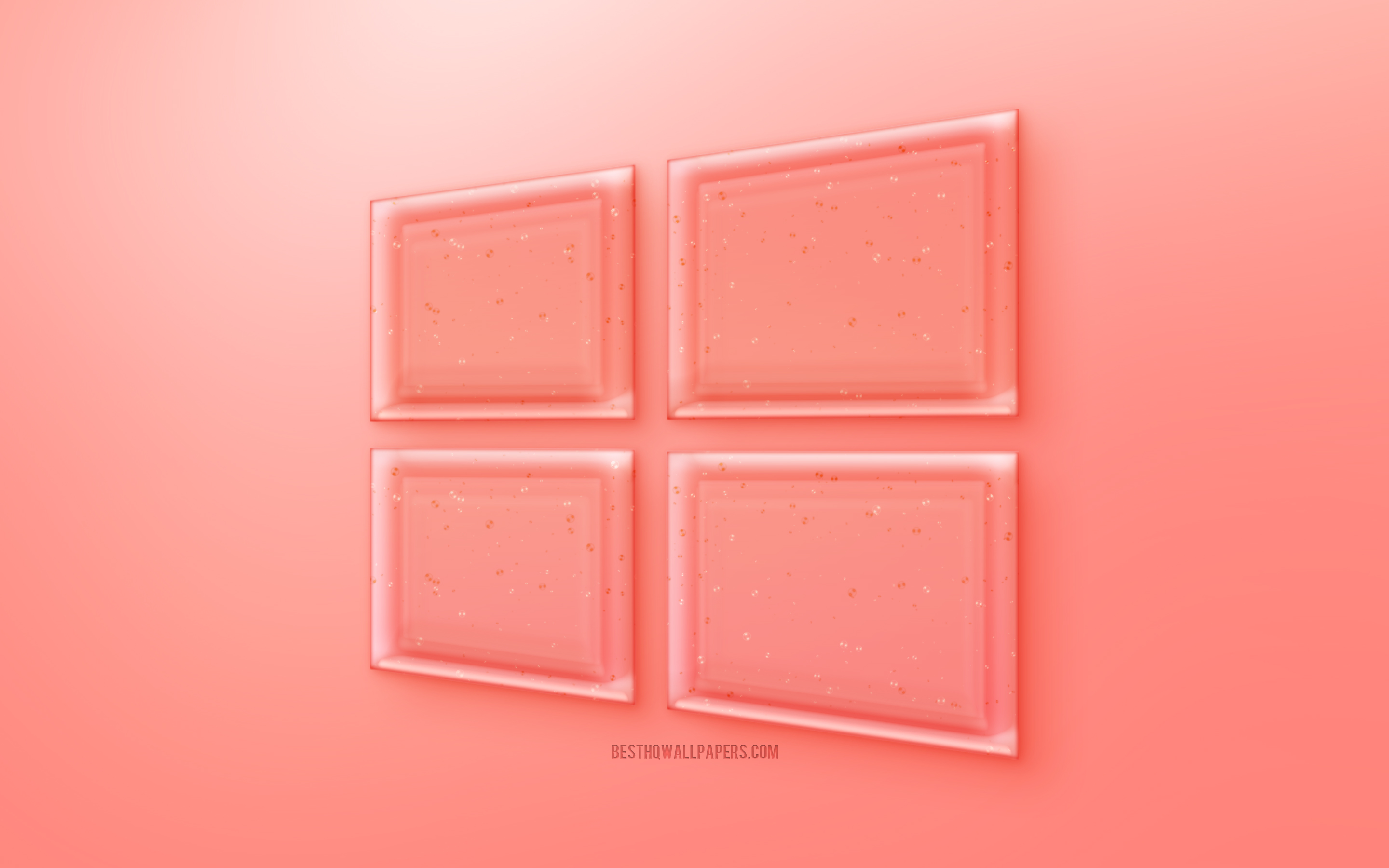 Windows 10 3d Logo, Red Windows 10 Emblem, Red Background, - Windows 10 - HD Wallpaper 