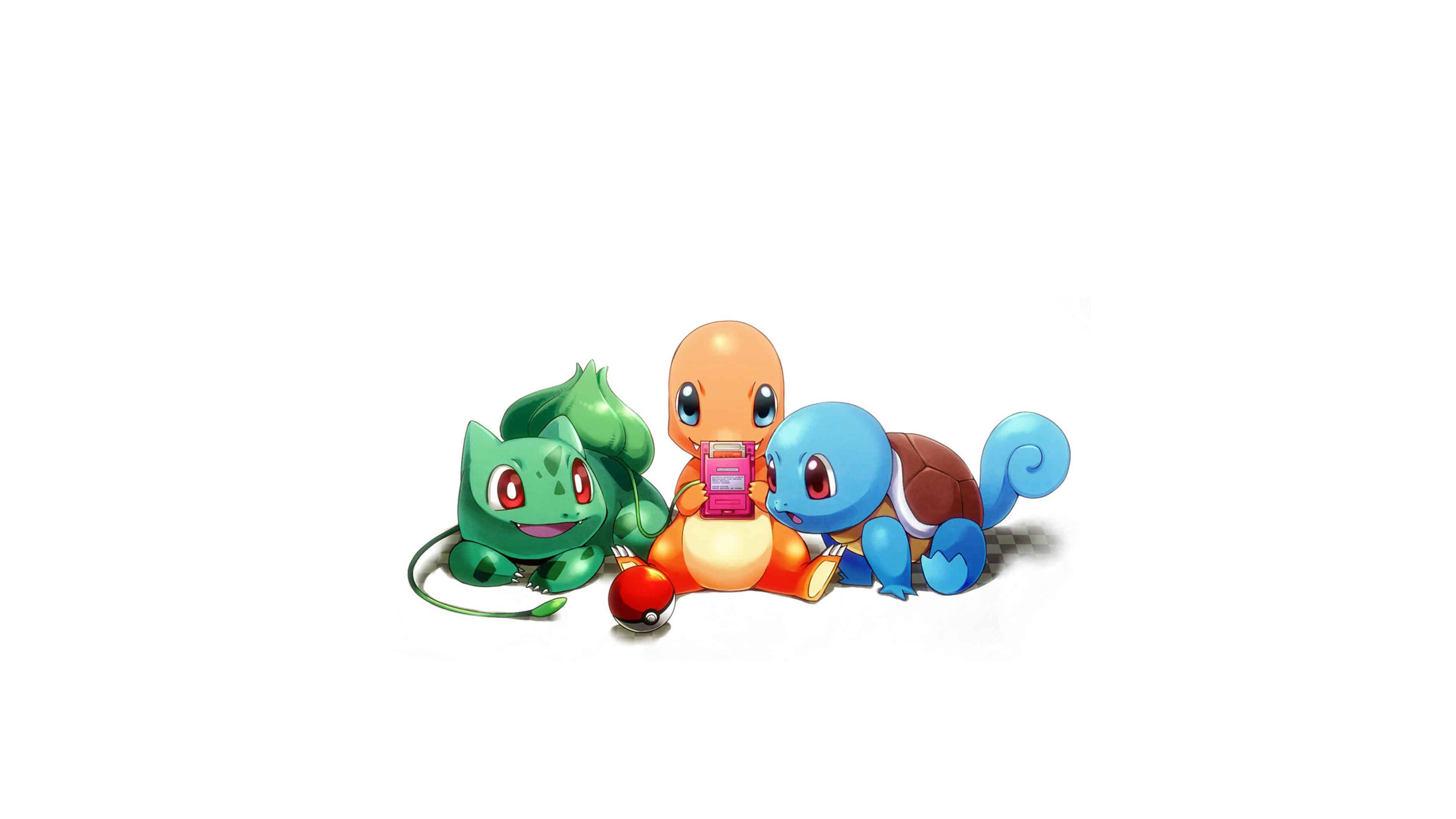Pokemon Bulbasaur Charmander Squirtle Playing Game Pokemon Starters