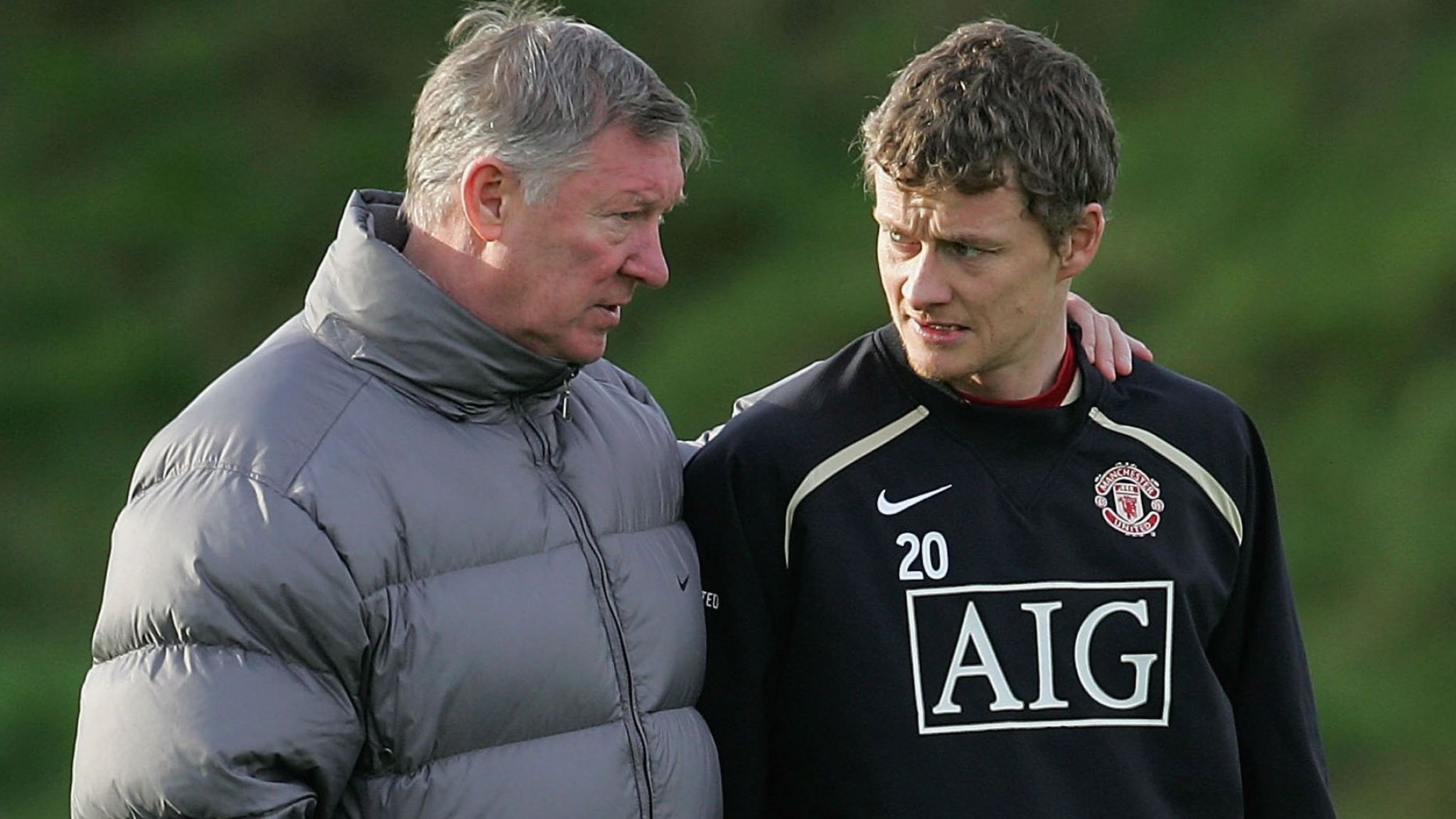 Sir Alex Ferguson Ole Gunnar Solskjaer Manchester United - Sir Alex Ferguson Ole Gunnar Solskjaer - HD Wallpaper 