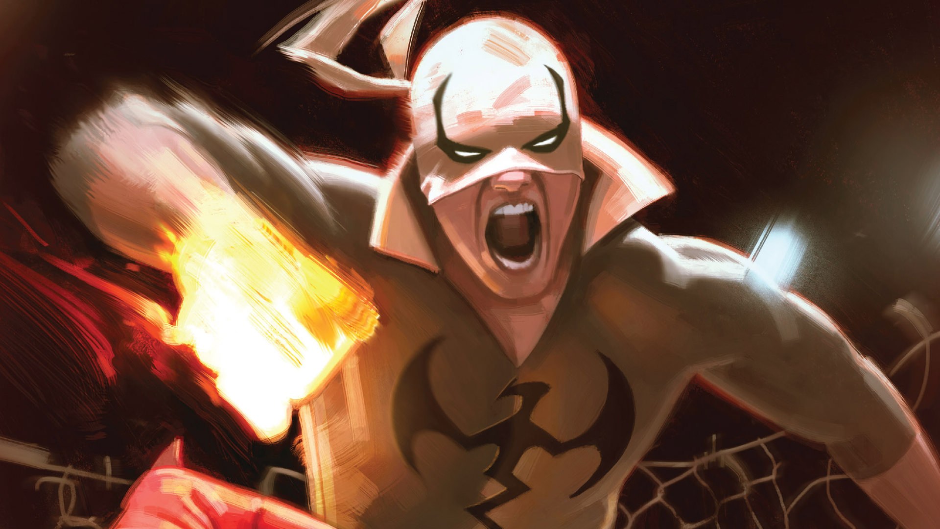 Iron Fist Vs Spiderman Comic - HD Wallpaper 