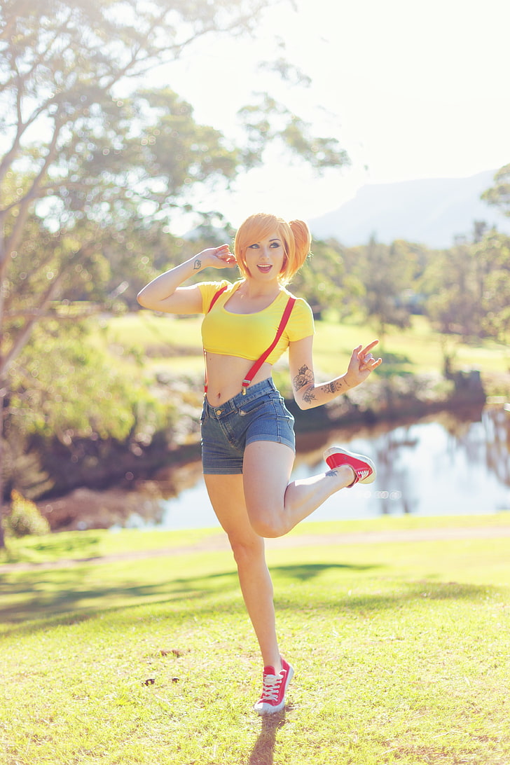 Pokemon Misty Costume, Kayla Erin, Women, Cosplay, - Kayla Erin Misty - HD Wallpaper 