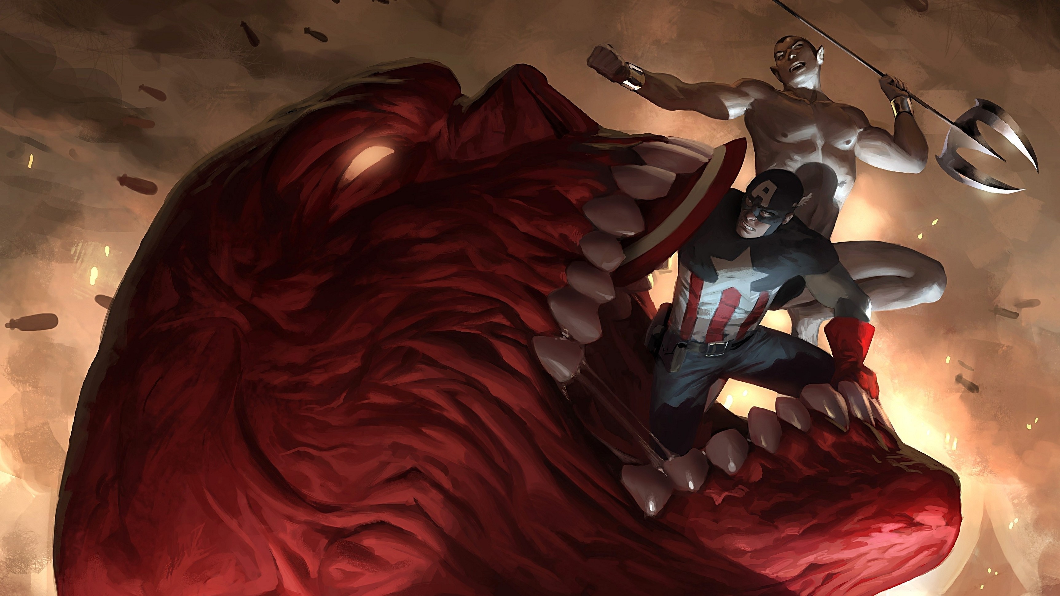 Red Skull Wallpaper Marvel - HD Wallpaper 