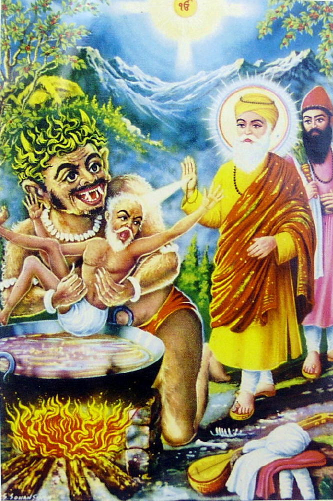 Shri Guru Nanak Dev Ji Wallpaper - Guru Nanak And Family - HD Wallpaper 