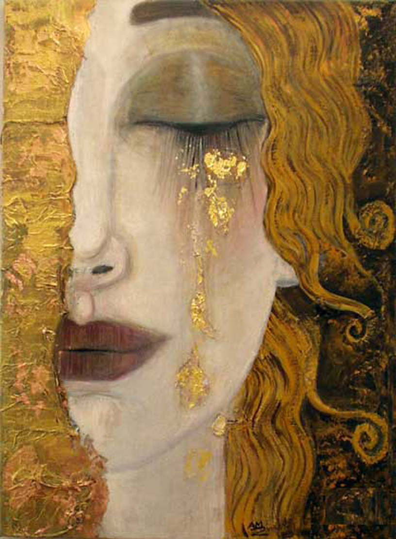 Art, Gold, And Gustav Klimt Image - Freya's Tears Of Gold - HD Wallpaper 