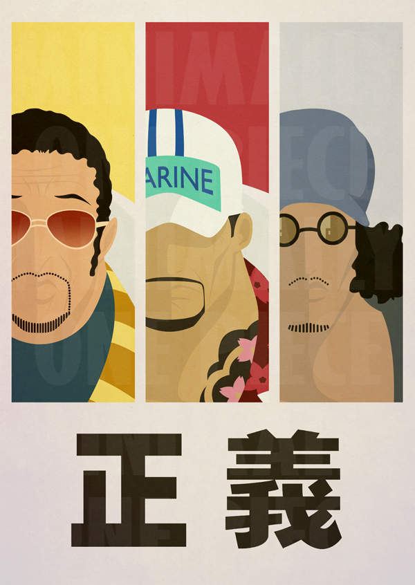 Aokiji, Akainu, And Kizaru Image - One Piece Flat Design - HD Wallpaper 