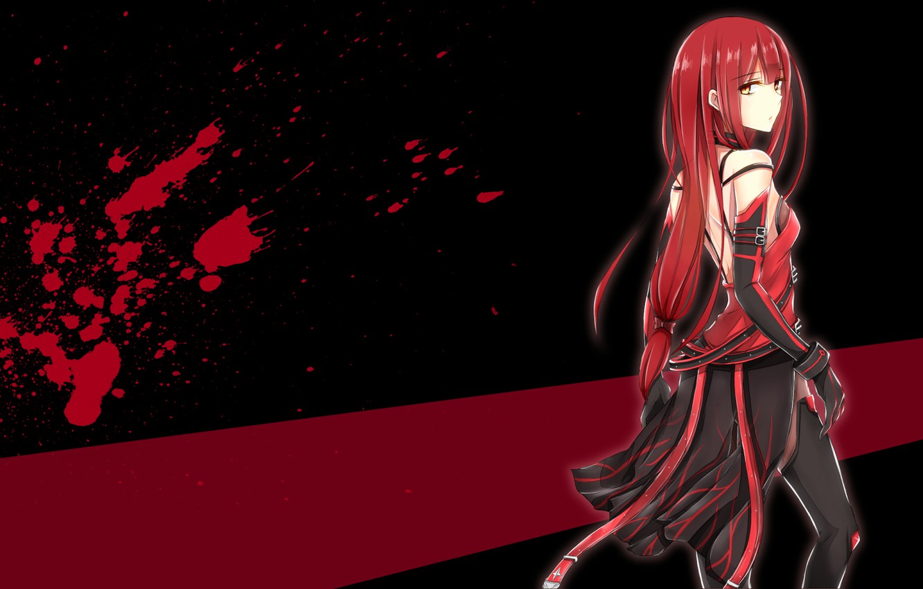 Photo Wallpaper Look, Girl, Blood, Surprise, Art, Elsword, - Elsword Elesis - HD Wallpaper 
