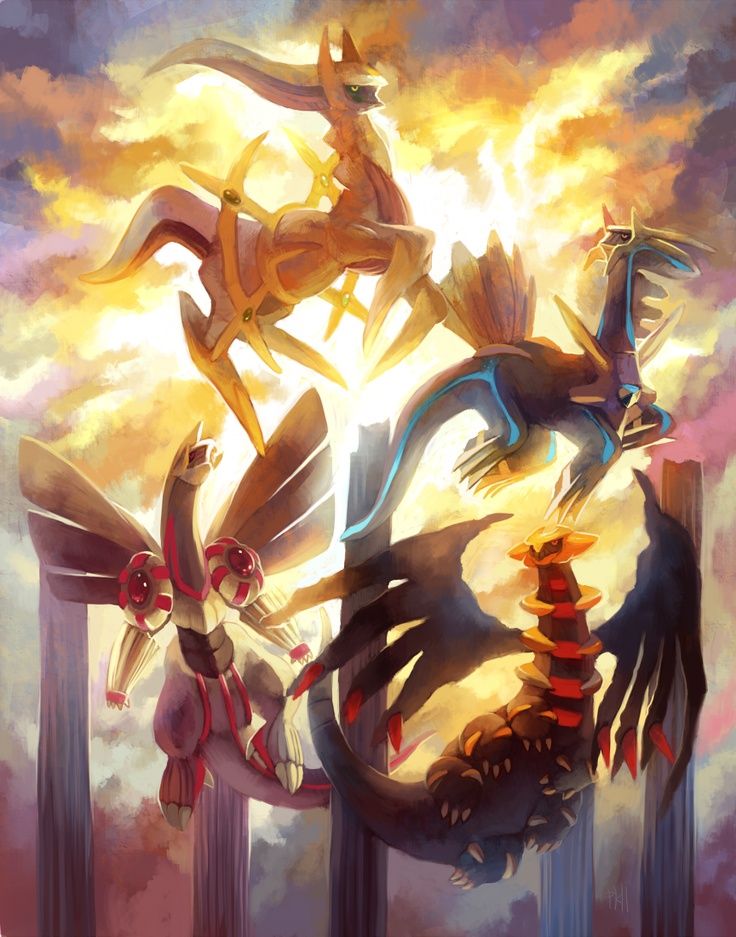 Arceus And Creation Trio - HD Wallpaper 