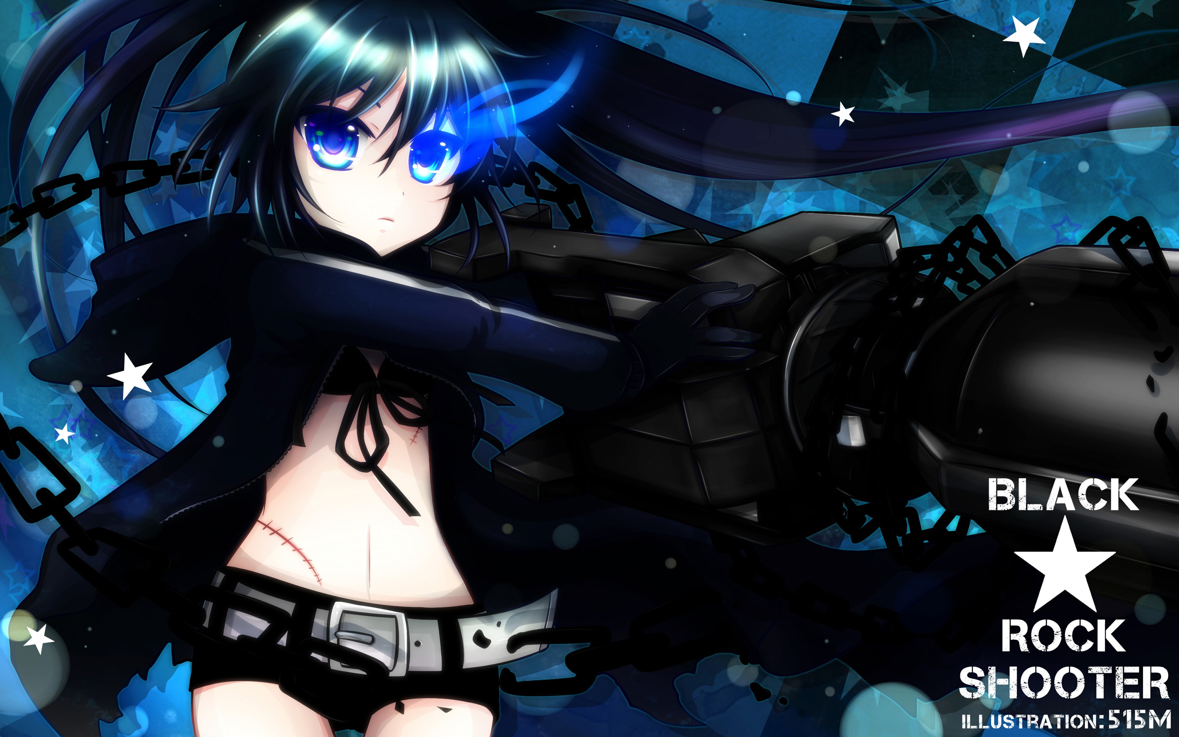 Black Rock Shooter4k - HD Wallpaper 