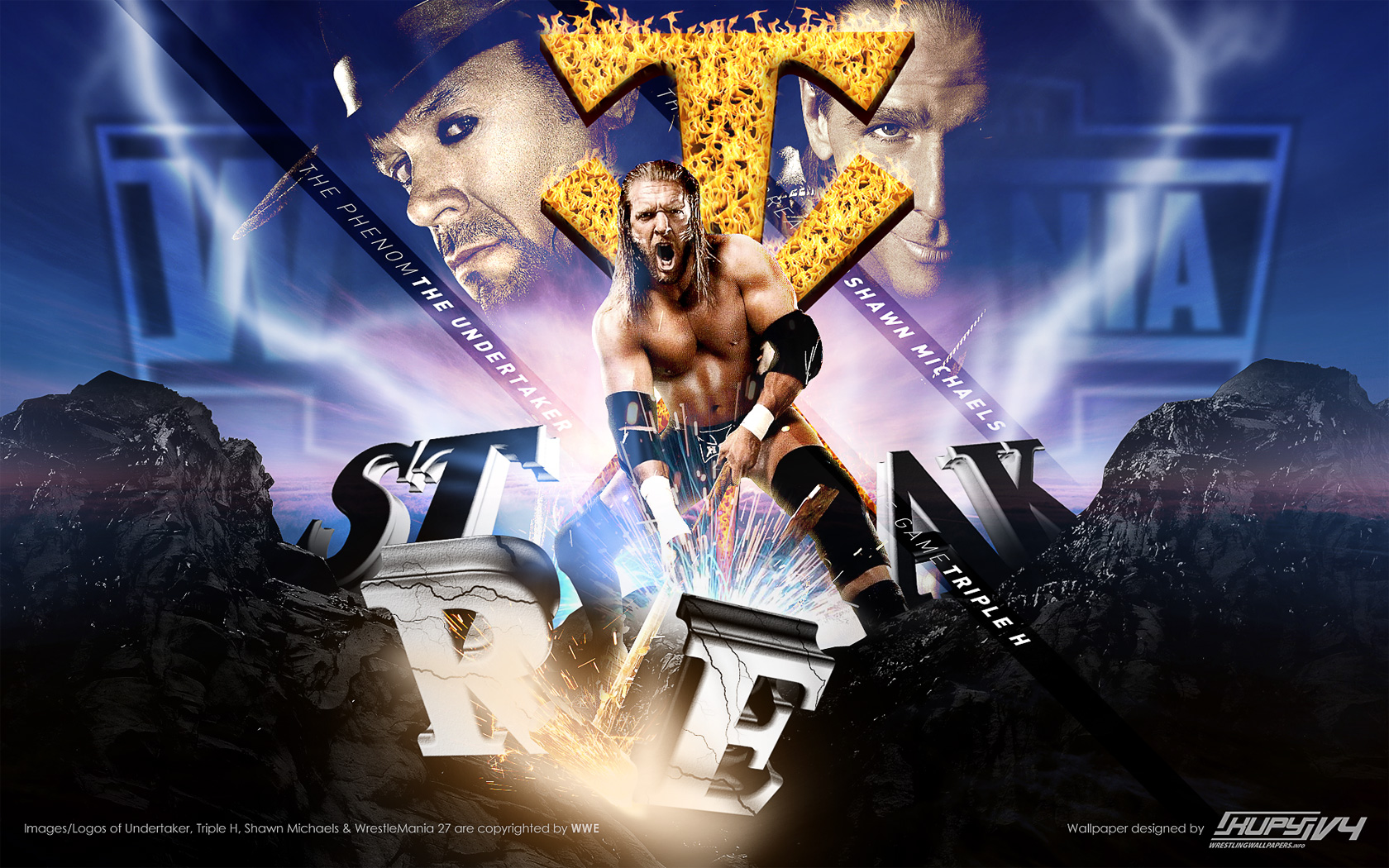 Vs Triple H Wrestlemania 27 - HD Wallpaper 
