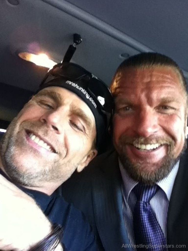 Shawn Michaels Triple H Friends - HD Wallpaper 