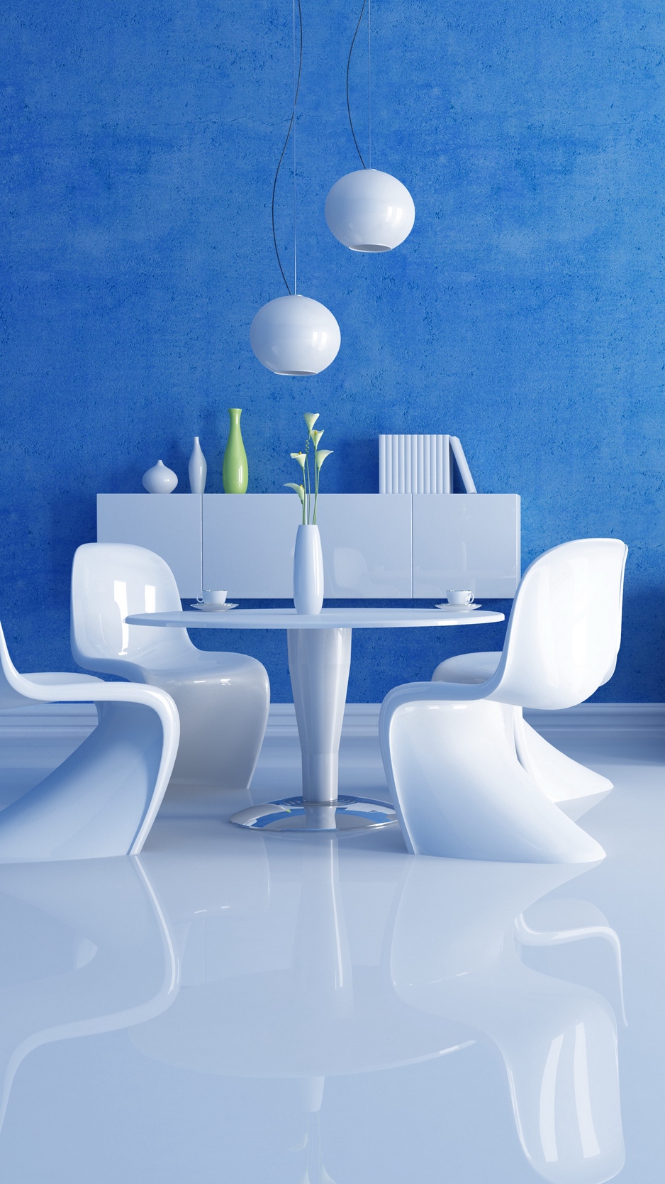 Wallpaper Living Room, Furniture, Eg, Blue Tone, Wallpaper - Living Room - HD Wallpaper 