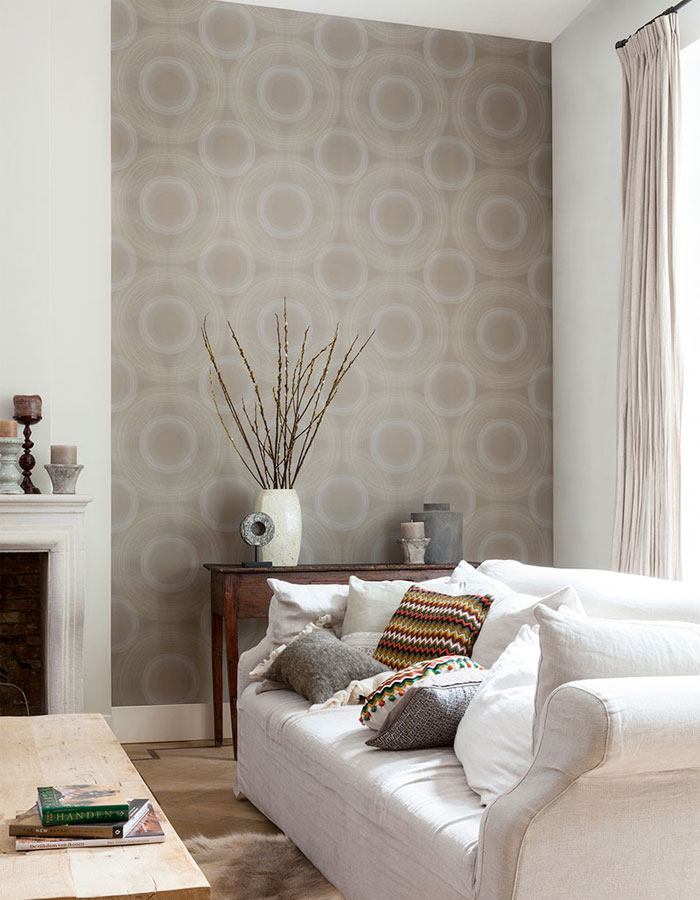 Ecru Rings Tone On Tone Wallpaper R2307 - Wallpaper - HD Wallpaper 
