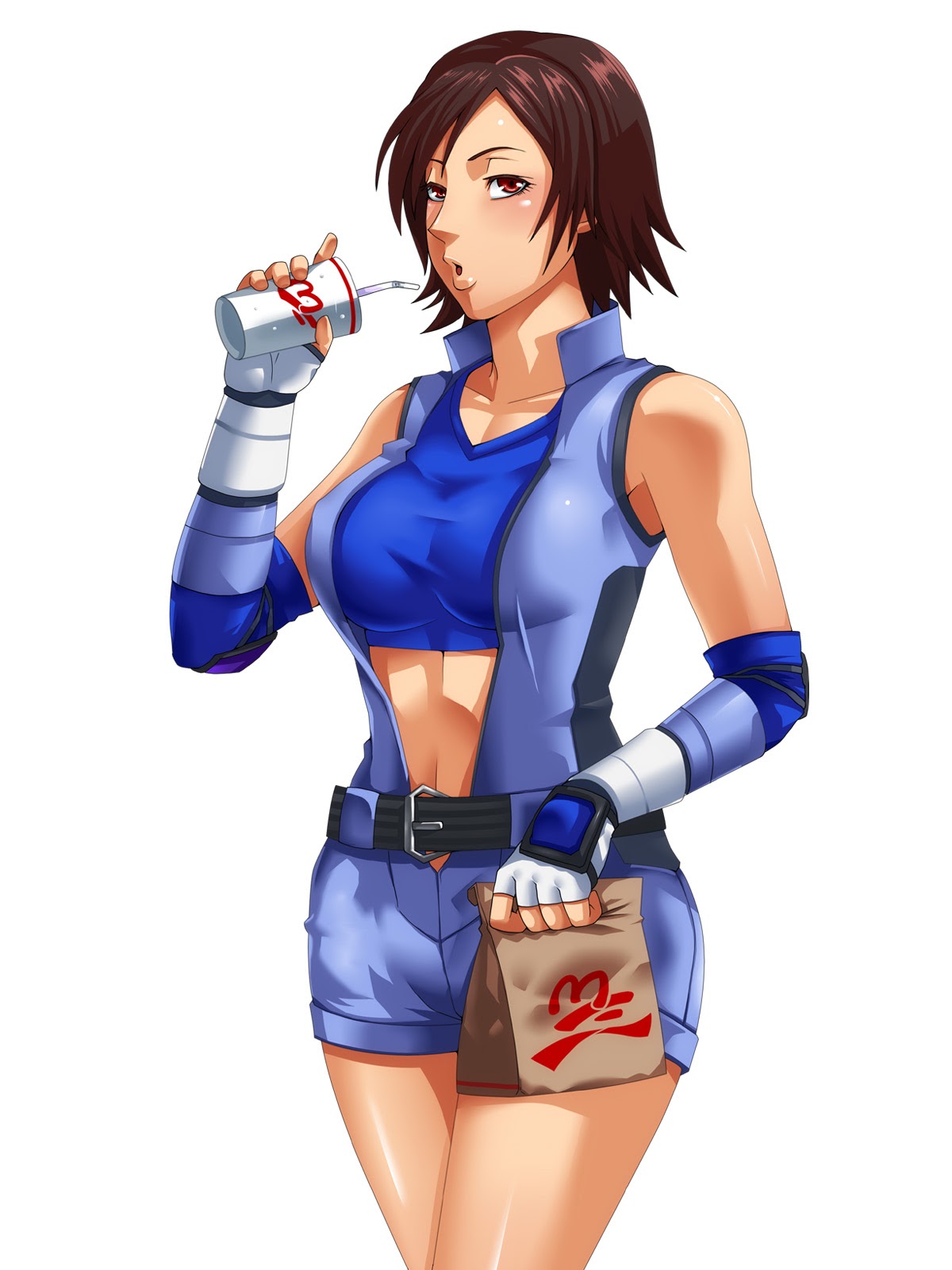 Eating Food Tekken Kazama - Cartoon - HD Wallpaper 