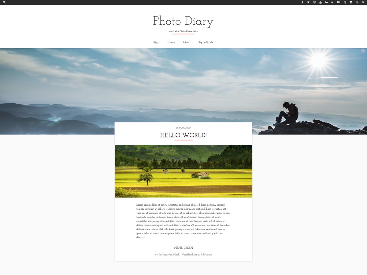 Photo Diary Wallpapers Wordpress Theme - Flyer - HD Wallpaper 