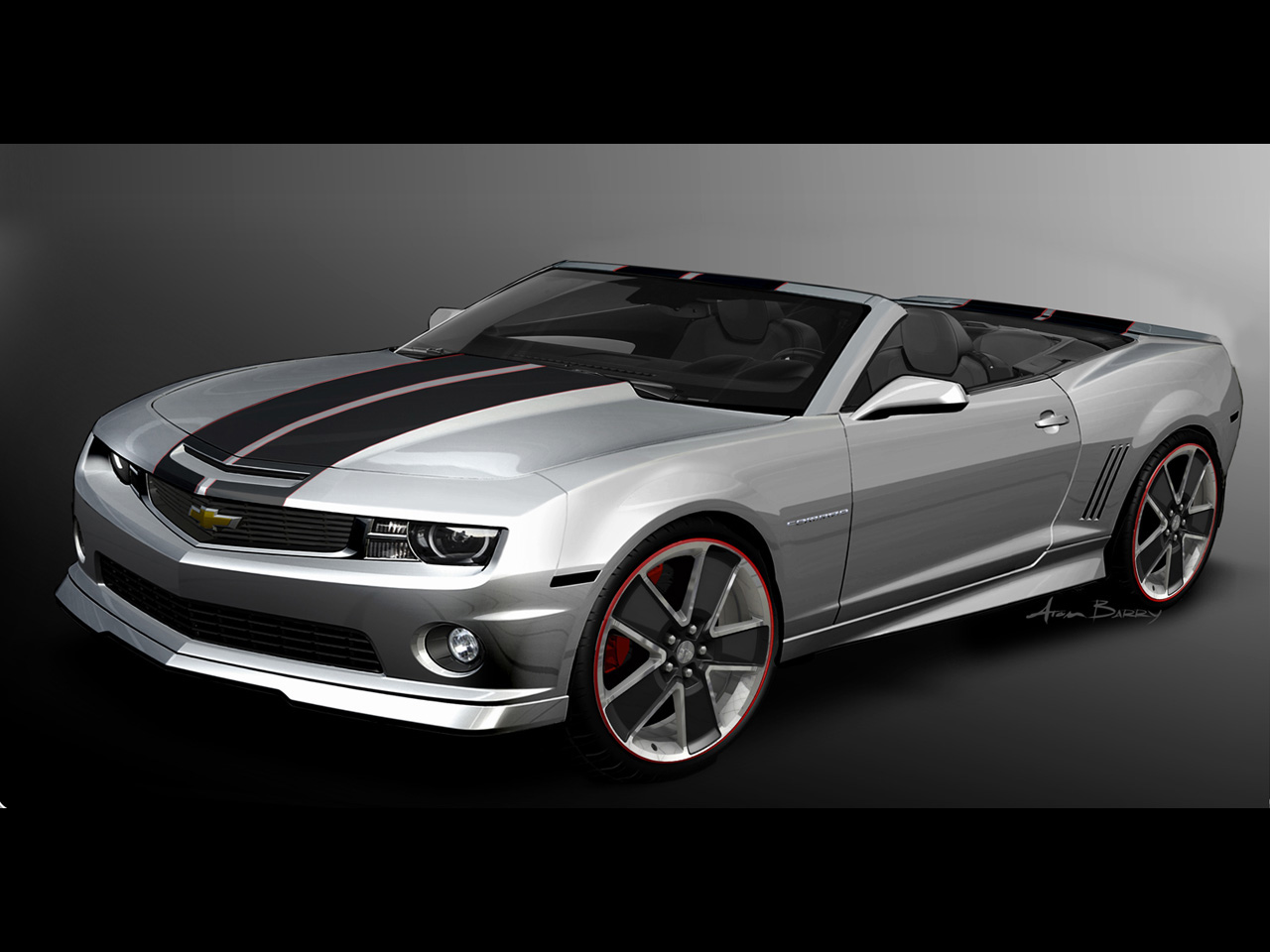 White Camaro Convertible Synergy Series Sema - HD Wallpaper 
