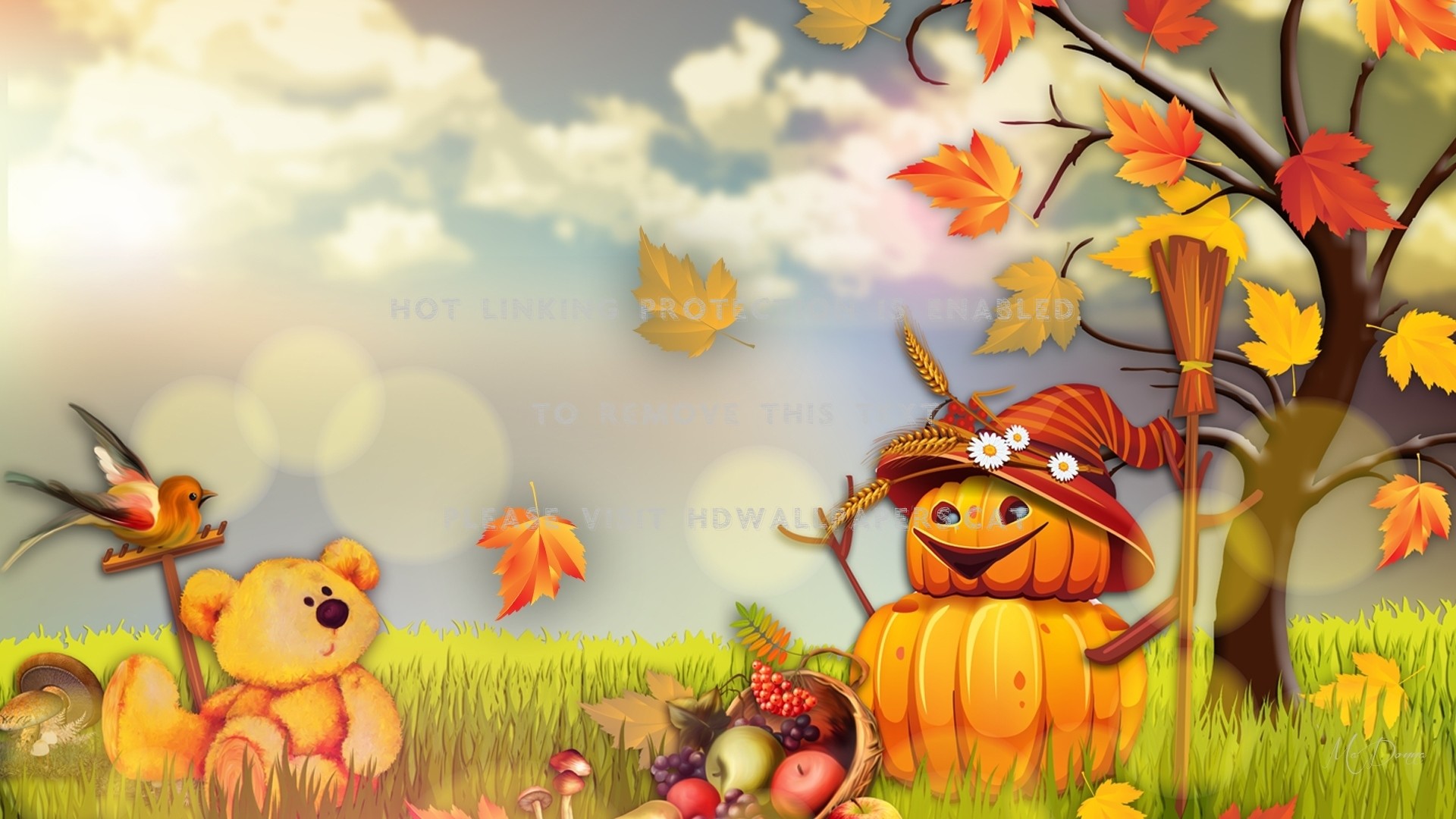 Data Src Download Fall Scarecrow Wallpaper For Windows - Scarecrow Background - HD Wallpaper 