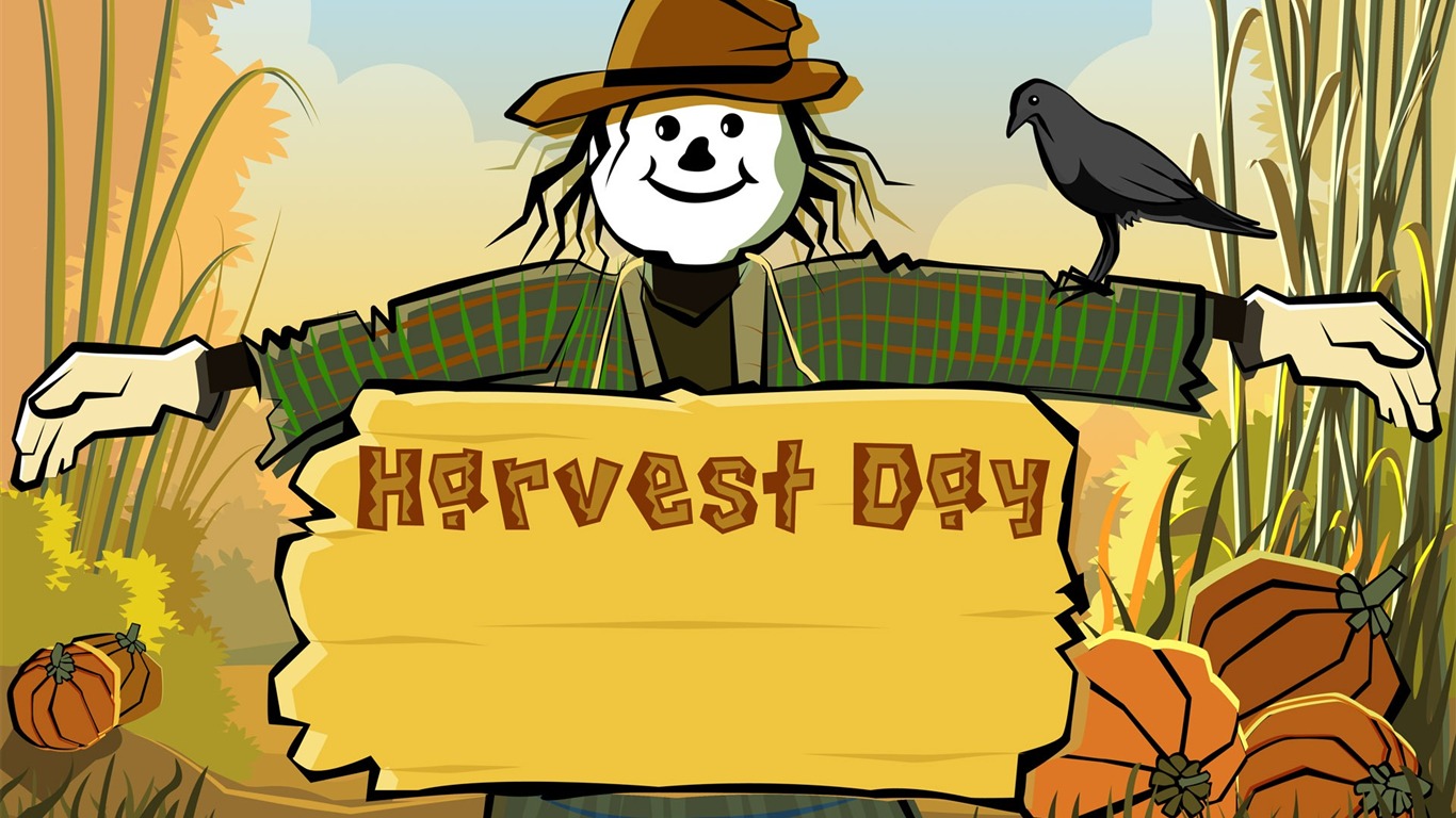 Scarecrow Harvest Festival-thanksgiving Day Wallpaper - Harvest Day - HD Wallpaper 