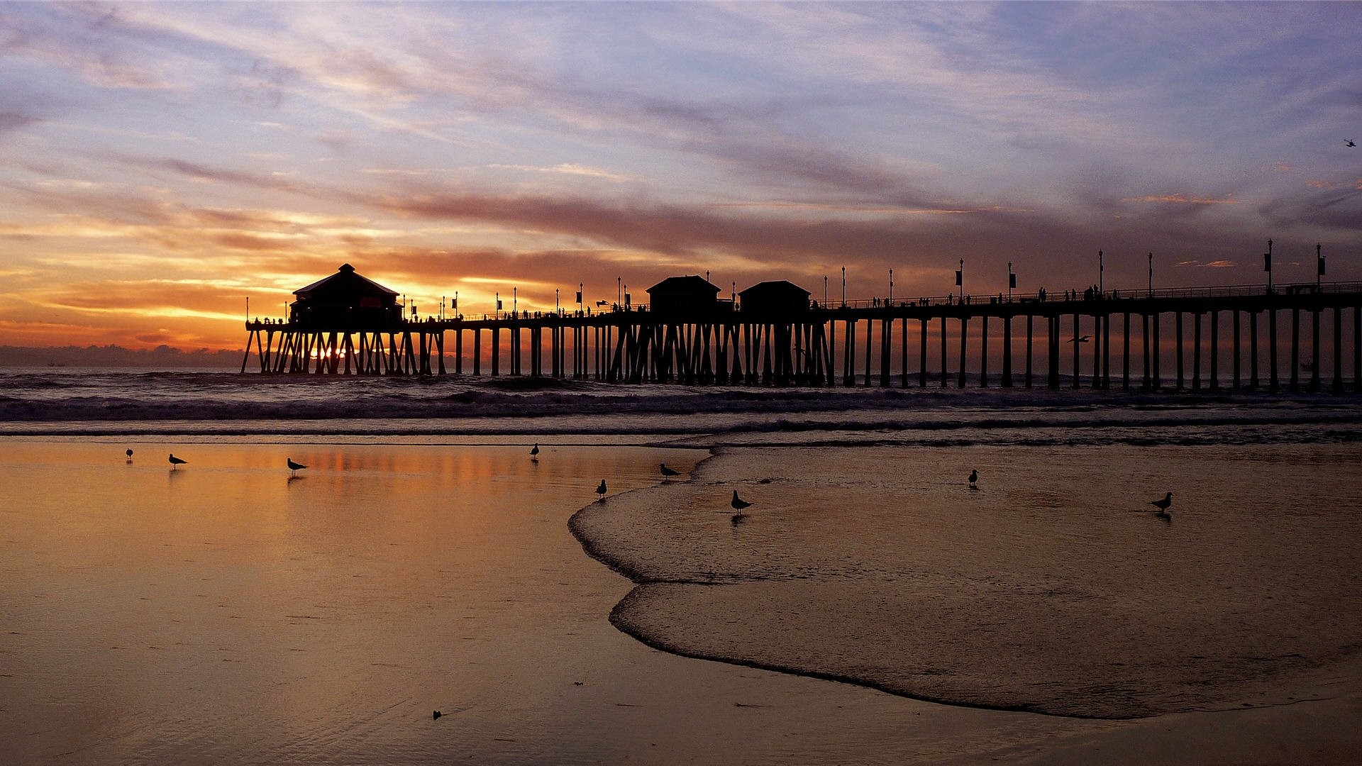 Huntington Beach Pier 
 Data Src Popular Huntington - Beach - HD Wallpaper 