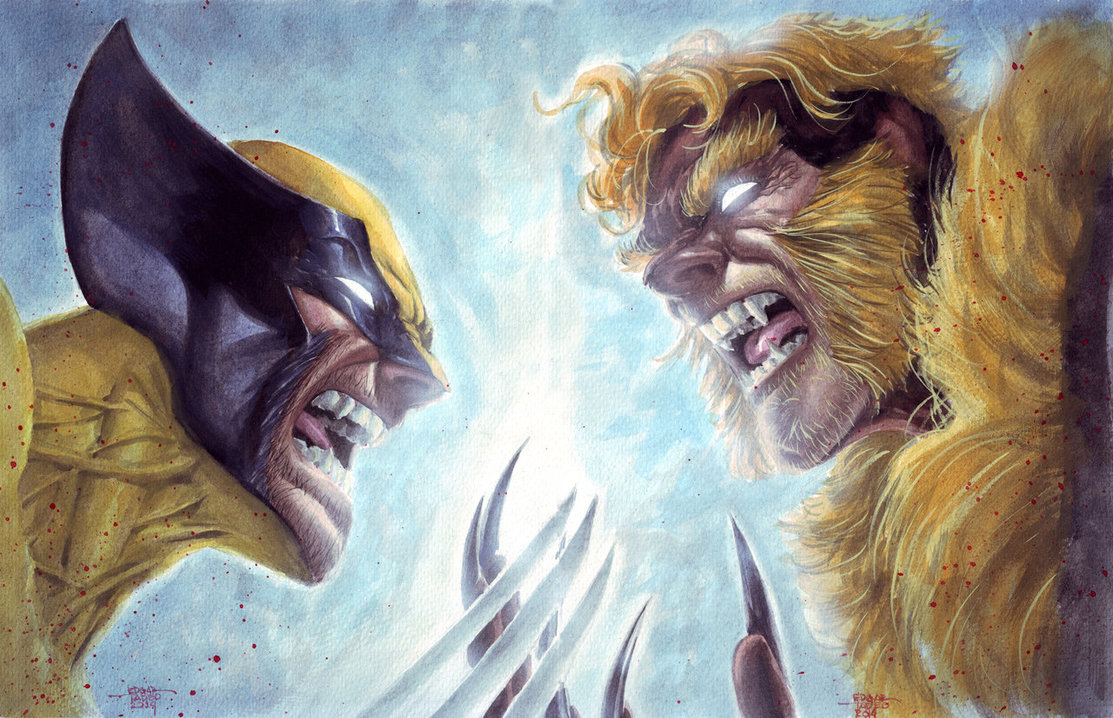 Wolverine Vs Sabretooth Comics - HD Wallpaper 