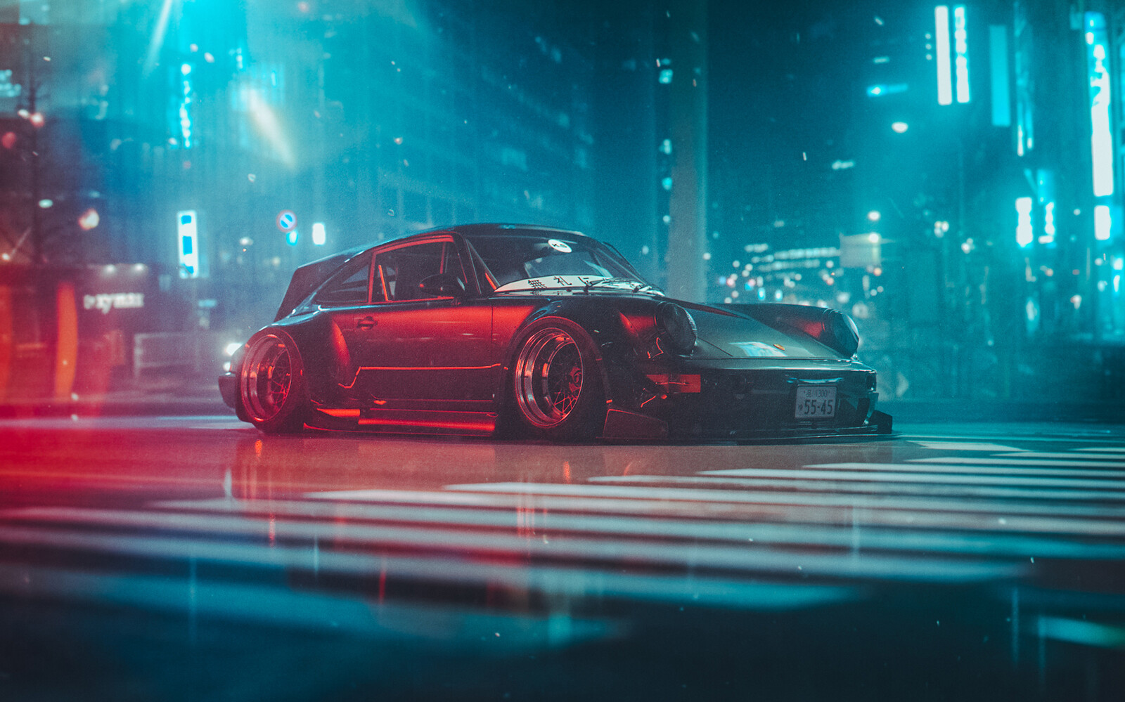 4k Wallpaper Porsche Rwb - HD Wallpaper 