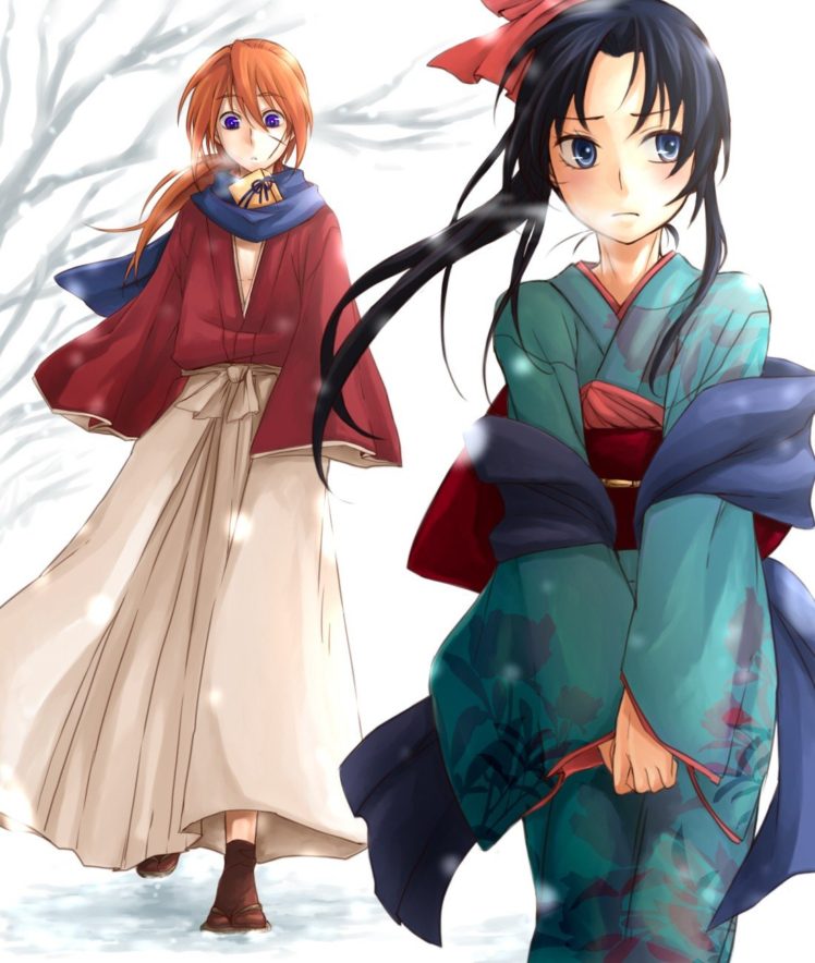 Kenshin Y Kaoru Anime - HD Wallpaper 