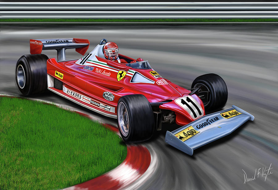 Niki Lauda En Ferrari - HD Wallpaper 