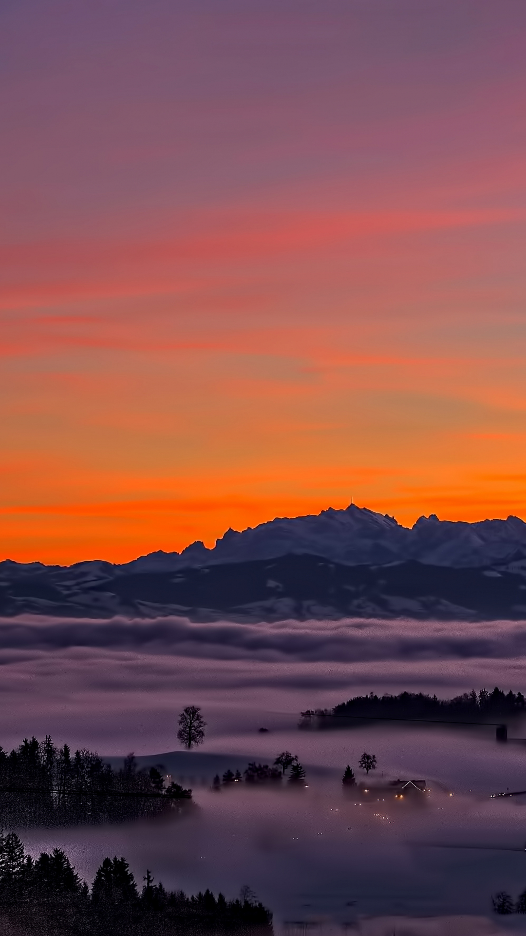 Lila Sunrise Iphone Wallpaper - Sunset - HD Wallpaper 