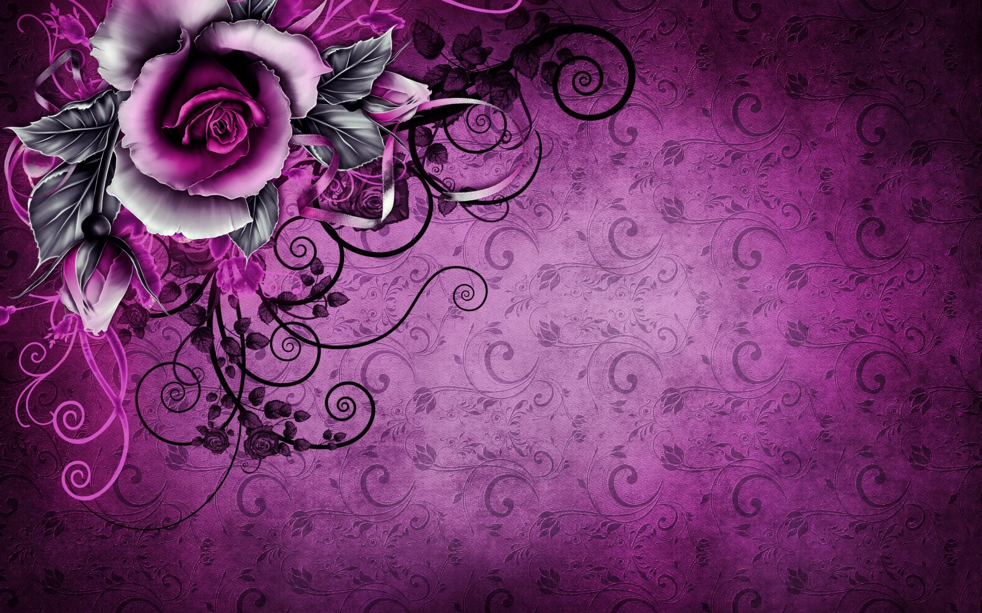 1920x1200, Bild - Flower Purple Background Vintage - HD Wallpaper 