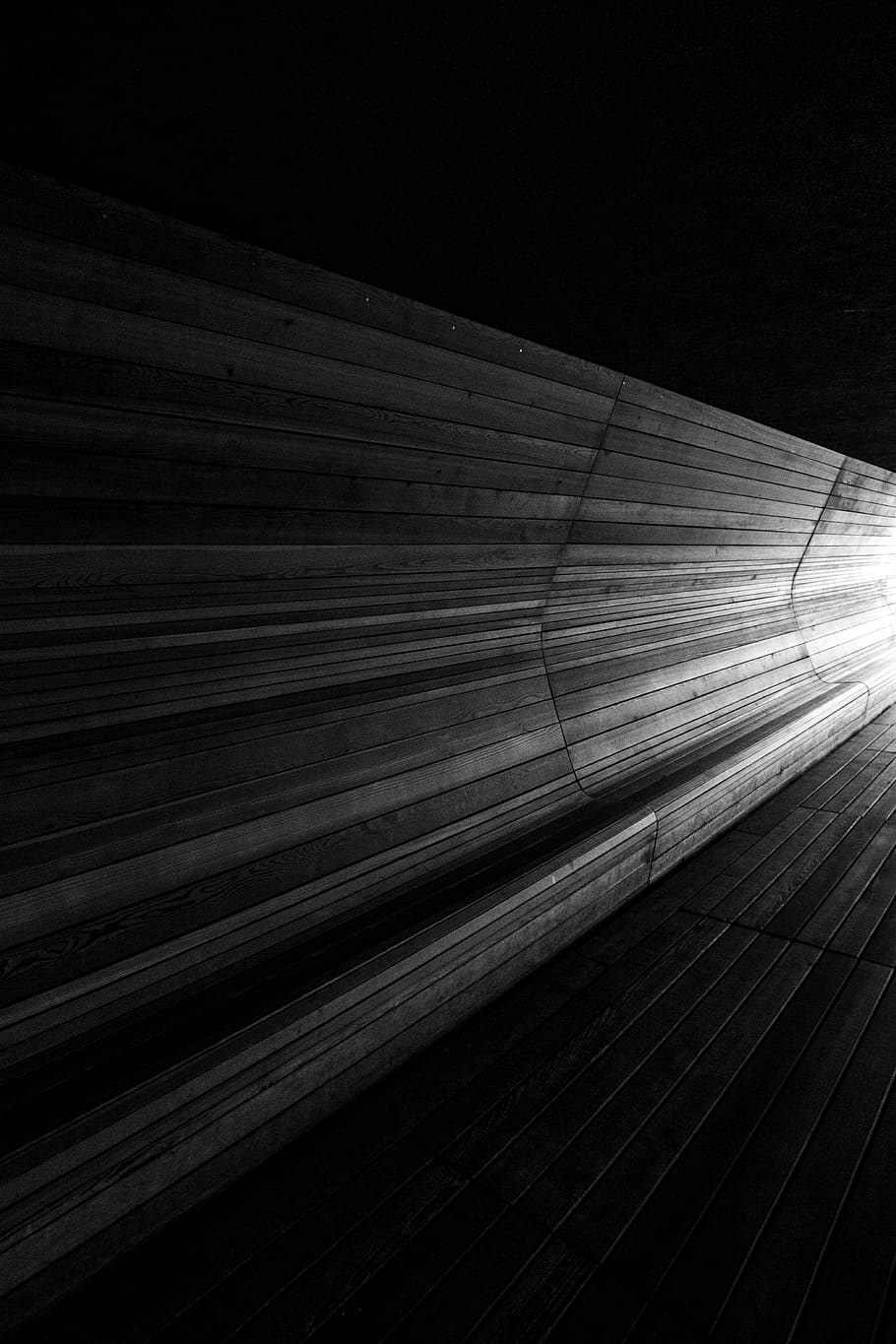 Grayscale Photography Of Tunnel, Wood - Architecture - HD Wallpaper 