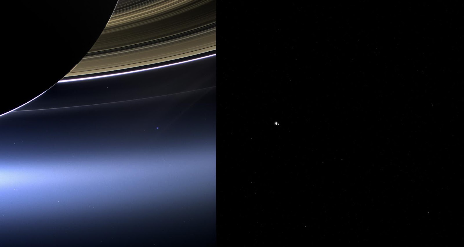 Pale Blue Dot Cassini Spacecraft - HD Wallpaper 