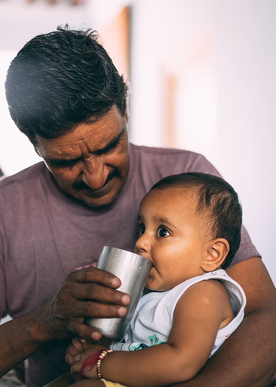 India, Bhalsona, Child, Family, Baby, Togetherness, - Father - HD Wallpaper 