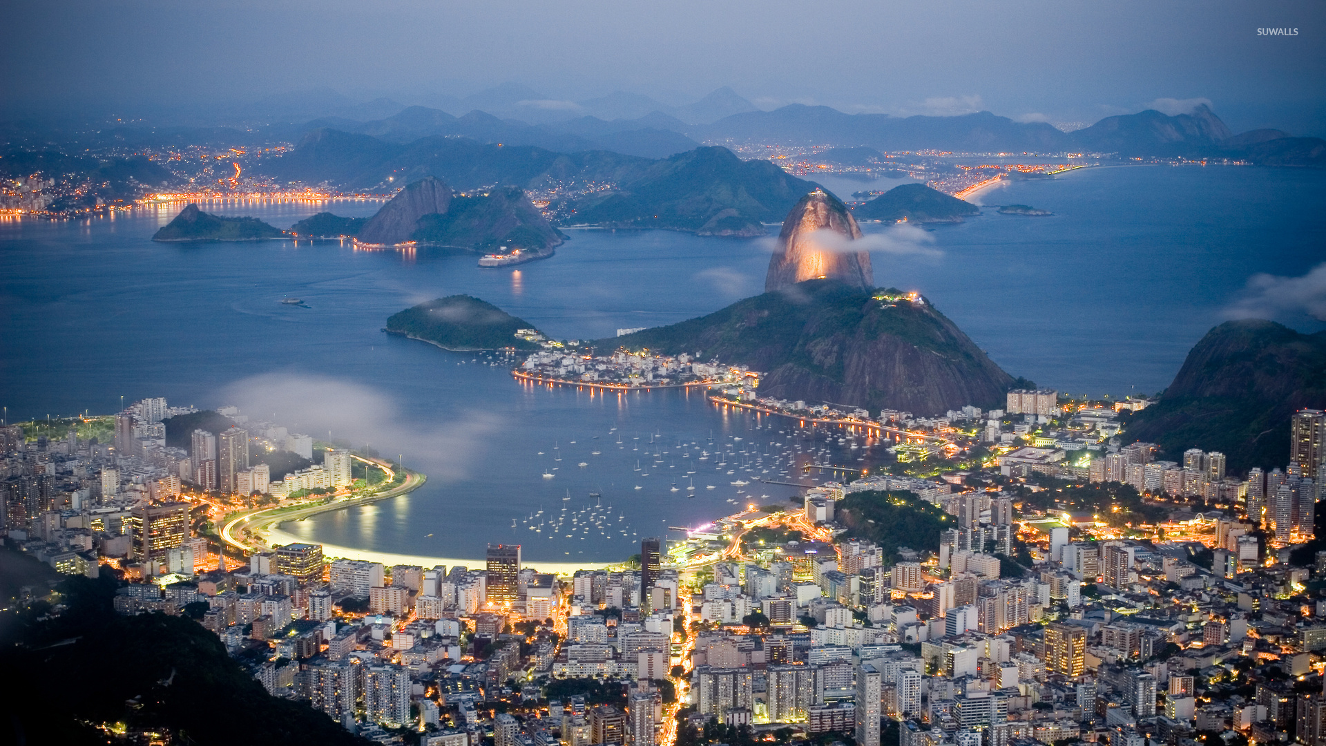 Rio De Janeiro Night - HD Wallpaper 