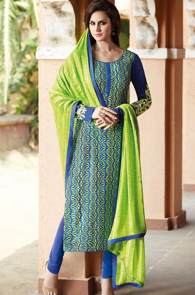 Printed Designer Straight Salwar Suit - Different Patterns Of Salwar Suits - HD Wallpaper 