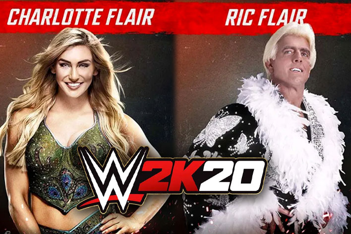 Wwe 2k20 Ric Charlotte Flair - Charlotte Flair And Ric Flair - HD Wallpaper 