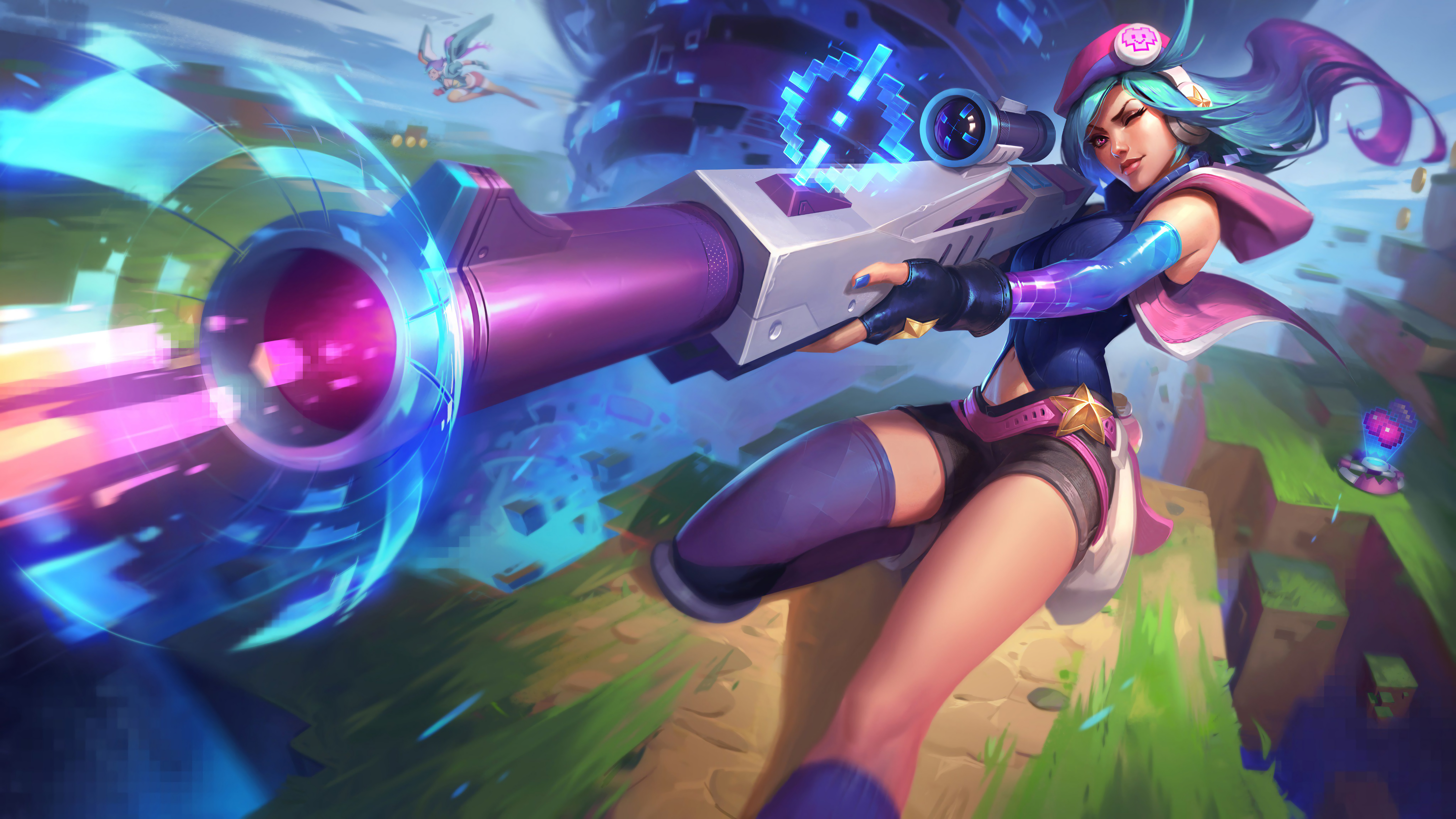 Arcade Caitlyn, Splash Art, Lol, 8k, - Arcade Caitlyn Splash Art - HD Wallpaper 