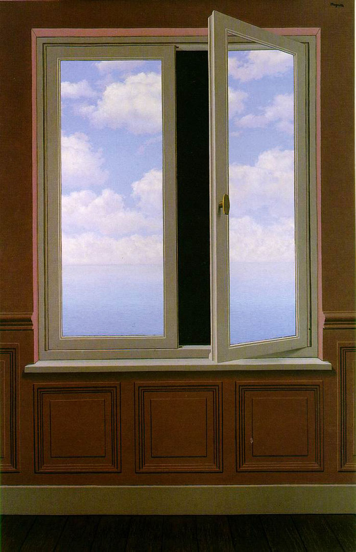 The Telescope - Rene Magritte The Looking Glass - HD Wallpaper 